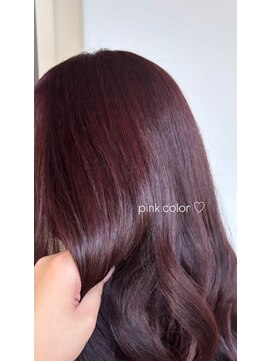 ブリーチなしピンクカラー♪