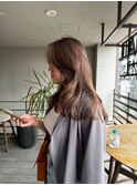 大人外国人風ヘアカラーロングレイヤー：Maho Toda