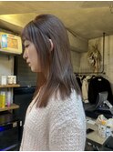 ダブルカラーで叶えるピンクベージュ