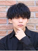 無造作緩めパーマルーズツイスパメンズマッシュ