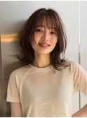 ピンクベージュ/アンブレラカラー/クールショート/前髪/新検見川