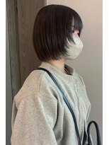 ポノ(po_no) ツヤ感ダークブラウンミニボブ