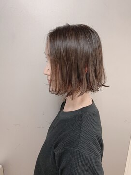 ピエドプールポッシュ(PiED DE POULE POCHE) * 切りっぱなしBob * × ブリーチ無しのグラデーションカラー