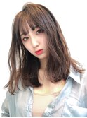 ゆるウェーブ_クールショートピンクベージュボブルフ_38038