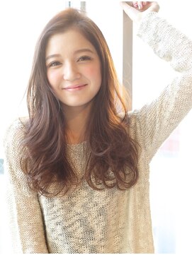 ロット 横浜(lot) ワンレンウェーブロング×似合わせカット×大人ガーリー[横浜駅]