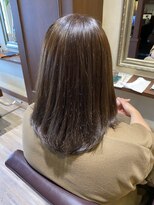 ヘアーデザイン レシピ(hair design recipe) 地毛風ストレート＆透明感のあるオリーブベージュ