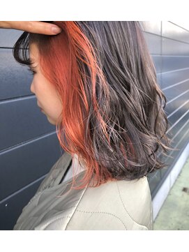 グランツ ヘアーデザイン(GLANZ HAIR DESIGN) インナー×オレンジ