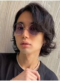 【マッシュウルフ&波巻きツイストスパイラルメンズパーマ】