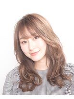 ルルディ バイ アフロディーテ銀座(luludi by APHRODITE) 黒髪/グレーベージュ/レイヤーロング/前髪パーマ/銀座