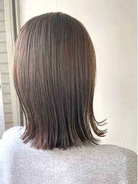 フーガ 新越谷蒲生店(fuuga) ブラウンカラーぱっつんボブ艶感トリートメント