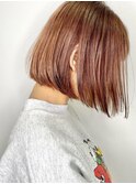 【BOLERO】ピンクベージュ・ぱつんとボブ