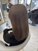 ロンドルーチェ 心斎橋(Lond luce)&nbsp;ダークアッシュ/ミディアムレイヤーカット［髪質改善/縮毛矯正］
