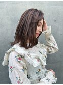 かきあげバングのミディアムヘア【銀座/有楽町】30代40代50代