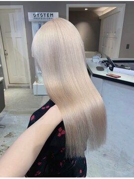 ベレーザ 渋谷(BELEZA) 6557ブロンドベージュハイライトバレイヤージュハイトーンカラー