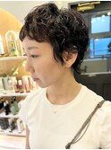 前髪カタログアンブレラカラーこなれミディウェーブパーマ大宮