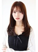 <瀧川彩季>シースルーバングに内巻きワンカールの愛されヘア