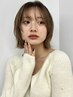 プレミアムケアカラー+前髪・顔周り・おくれ毛カット￥7400