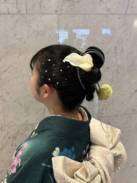 アオ(AO。) 成人式/成人式ヘア/着物/振袖ヘアアレンジ/振袖着付け/振袖