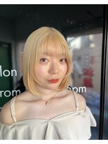 キジ(KIJI)&nbsp;★レイヤーボブ×ミルクティーカラー★