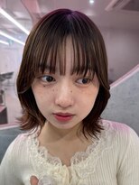 ロンドワン 三宮元町(Lond one) ボブ/切りっぱなしボブ/タッセルボブ/ダークグレー/ミニボブ