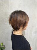 イメチェン外ハネボブ美髪ワイドバングレイヤーショート/大宮