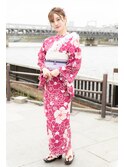 銀座浴衣レンタル　銀座浴衣持込　浴衣ヘア