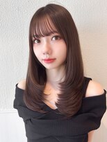 アフロート ディル(AFLOAT D'L)&nbsp;大人可愛い似合わせ小顔前髪顔まわりレイヤーカットロングヘア