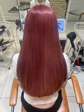 アジールヘア 池袋東口店(agir hair) 赤みピンクカラー/モーブピンク/ダブルカラー/ブリーチ/池袋