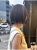 切りっぱなしボブタッセルボブ長め顔まわりレイヤー/オオタユキ