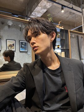 メンズココ メンズパーマ 韓国ヘア 日本橋店(MENS COCO) フェザーパーマメンズセンターパート