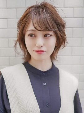 ギークス(GEEKS) 【GEEKS渋谷】ネオウルフ/レイヤーボブ/艶ブラウン/冬ヘア/小顔