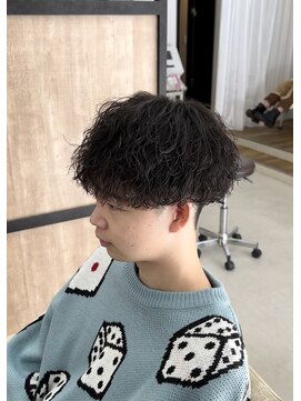 メンズギフト(men's GIFT) 刈り上げツーブロック波巻きパーマメンズマッシュ