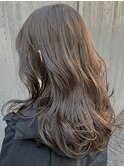 オリーブグレージュ、ブリーチ無しダブルカラーで透明感