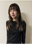レイヤーカットデザインカラー裾カラーグラデーションカラー