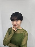 小顔ひし形 レイヤーカット 透明感カラー