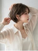 大人可愛い20代30代40代小顔ひし形ショート丸み前下がり