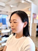 リグ ヘアアンドデザイン(LiG hair&design)&nbsp;シンプルだからこそおしゃれな切りっぱなしボブ
