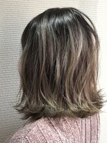 マリブ ヘアリゾート 伊勢崎本店(malibu hair resort) ハイライト/ブリーチ/外はねボブ/ボブ/ブラウンベージュ