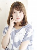 透け感バングのワンカールスタイル