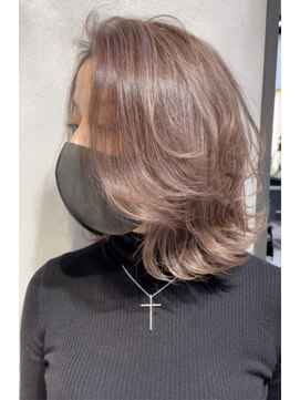 ヴァイス 渋谷店(VAICE) ミルクティーベージュ/レイヤーカット/ケアブリーチ