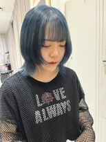 ジーナ セントラル銀座(Zina)&nbsp;ダブルカラー＊マッシュウルフ＊ネイビーブルー【ZinaCENTRAL】