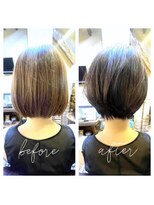 アックスピュア(axe pure)&nbsp;ボブからシンプルショートボブ♪