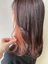 オウルヘアー(Owl hair)&nbsp;インナーカラー/オレンジピンク/ミディアム