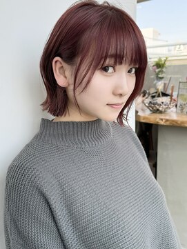 エミュ 表参道 青山(emu) 【emu 表参道 畔上 尚也】20代 外ハネボブ/ピンクブラウン