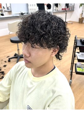 ビカム 名駅(become) メンズ プードルウルフ スパイラルパーマ 名古屋メンズカット