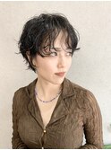 マッシュパーマショートパーマスパイラルパーマボーイッシュ女子