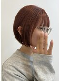 丸みが可愛いショートボブ