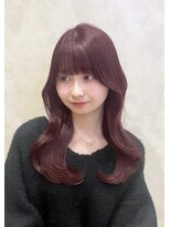 ユーザ(YUZA)&nbsp;最高峰髪質改善トリートメント×ラベンダーピンク×くびれ巻き