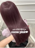 ブリーチなしで叶う　ココアピンク