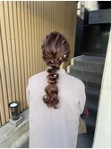 ふわふわ編みおろしアレンジ